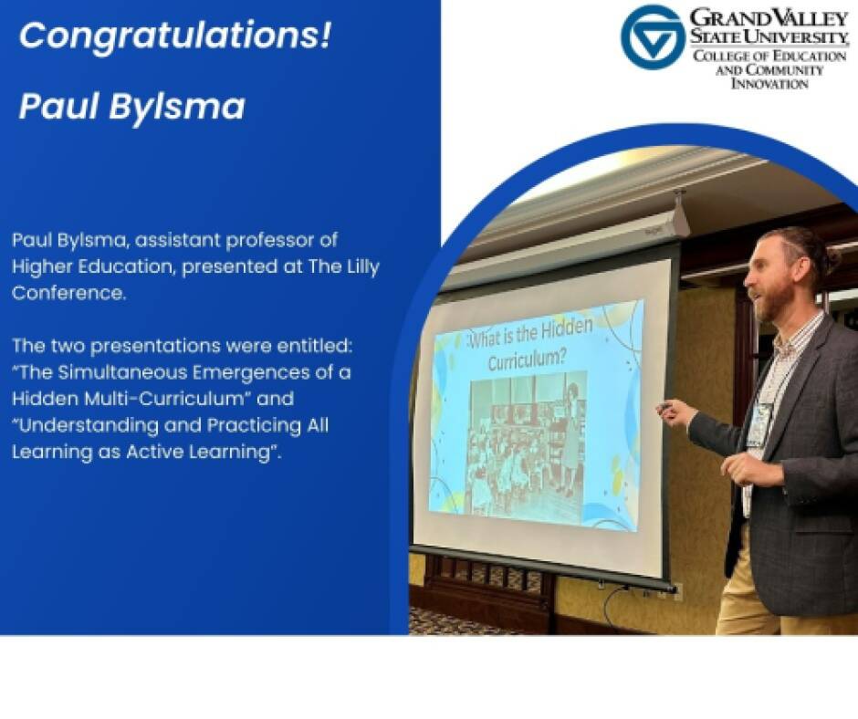 Bylsma explores the Hidden Curriculum within Higher Education